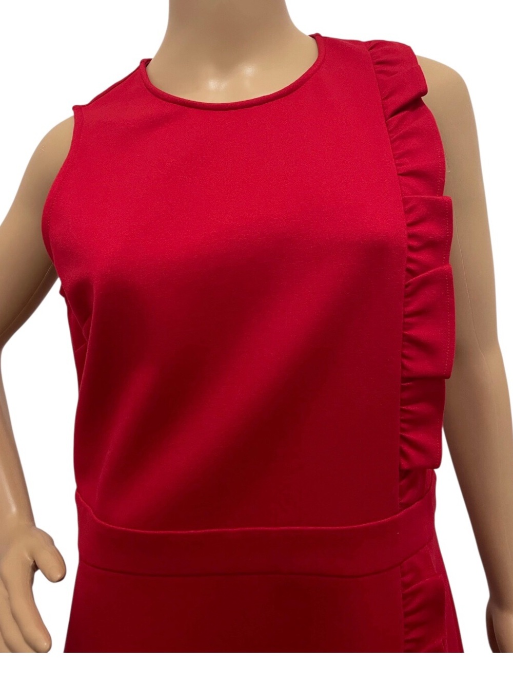 Brooks Brothers Red Sleeveless Ruffle Trim Dress, M. - Picture 3 of 9